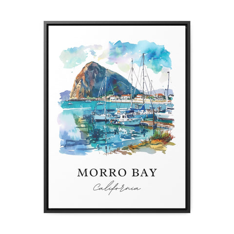 Morro Bay California Art, Morro Bay Print, Morro Bay Watercolor, Morro Bay Gift, Travel Print, Travel Poster, Housewarming Gift