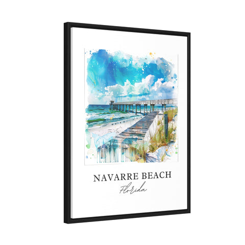 Navarre Beach Art, Navarre Beach Print, Navarre Beach Watercolor, Navarre Beach FL Gift, Travel Print, Travel Poster, Housewarming Gift