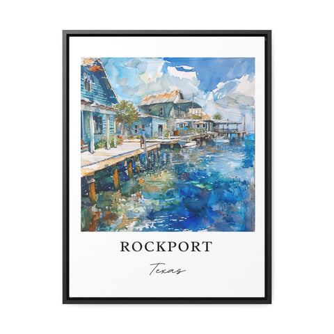 Rockport TX Wall Art, Rockport Beach TX Print, Rockport Watercolor, Rockport Texas Gift, Travel Print, Travel Poster, Housewarming Gift