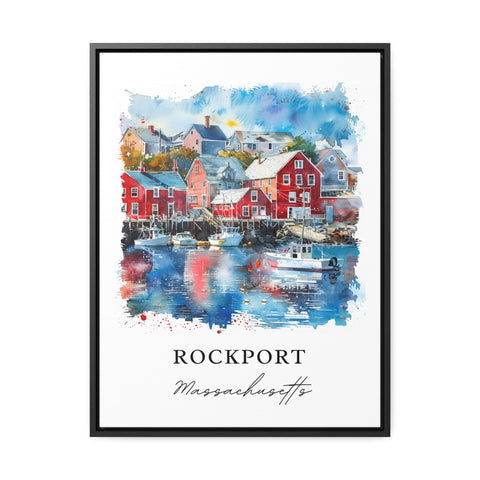 Rockport MA Wall Art, Rockport Mass Print, Gloucester MA Watercolor, Rockport MA Gift, Travel Print, Travel Poster, Housewarming Gift