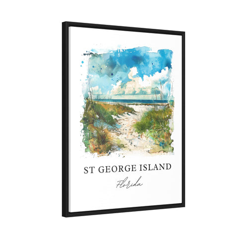 St George Island FL Art, St George Island Print, St George Island Watercolor, St George Isl Gift, Travel Print, Travel Poster