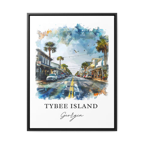 Tybee Island Art, Tybee Island GA Print, Tybee Island Watercolor, Tybee Island Georgia Gift, Travel Print, Travel Poster, Housewarming Gift