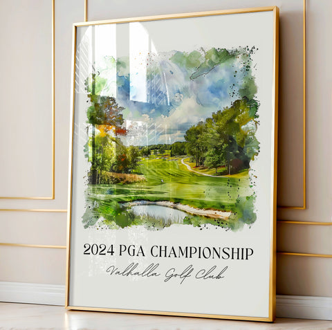 Valhalla Golf Club Art, 2024 PGA Tour Print, Valhalla Golf Watercolor, 2024 PGA Tour Gift, Travel Print, Travel Poster, Housewarming Gift