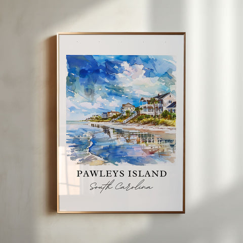 Pawleys Island SC Art, Pawleys Island Print, Pawleys Island Watercolor, Pawleys Island Gift, Travel Print, Travel Poster, Housewarming Gift