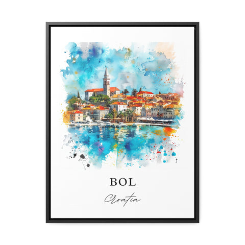 Bol Croatia Wall Art, Bol Brac Print, Bol Brac Watercolor, Bol Croatia Gift, Split Croatia Travel Print, Travel Poster, Housewarming Gift