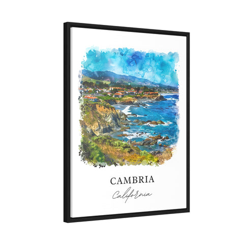 Cambria California Wall Art, Cambria Print, Cambria Watercolor, San Luis Obispo Gift, Travel Print, Travel Poster, Housewarming Gift