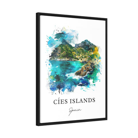 Cíes Islands Art, Cíes Islands Print, Cíes Islands Watercolor, Pontevedra Spain Gift, Galicia Travel Print, Travel Poster, Housewarming Gift