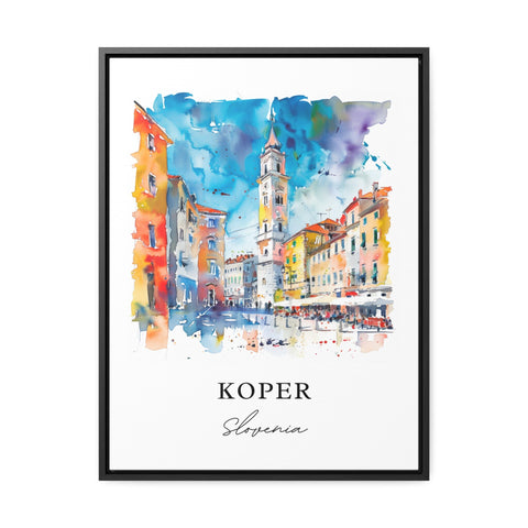 Koper Slovenia Wall Art, Koper Print, Koper Watercolor, Koper Slovenia Gift, Travel Print, Travel Poster, Housewarming Gift