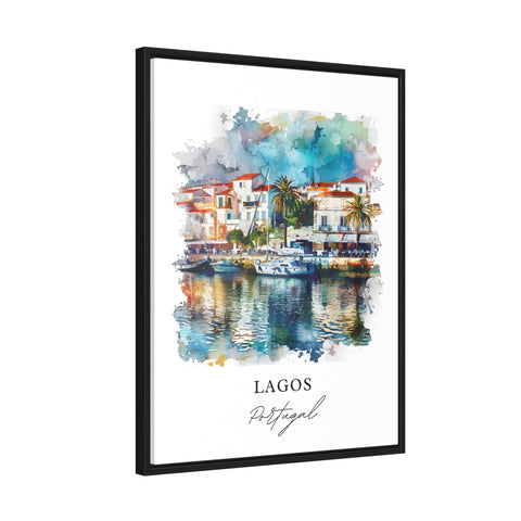 Lagos Portugal Art, Lagos Print, Lagos Watercolor, Lagos Portugal Gift, Travel Print, Travel Poster, Housewarming Gift