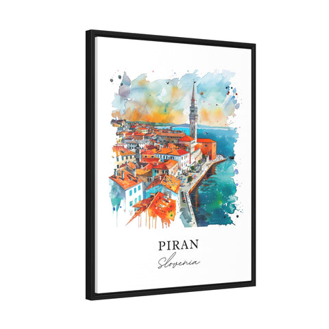 Piran Slovenia Art, Piran Print, Piran Watercolor, Piran Slovenia Gift, Travel Print, Travel Poster, Housewarming Gift