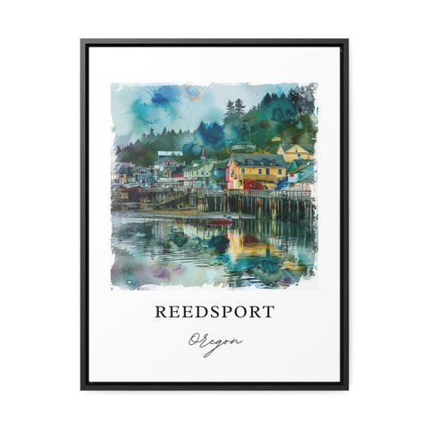 Reedsport Oregon Wall Art, Reedsport Print, Reedsport Watercolor, Reedsport OR Gift, Travel Print, Travel Poster, Housewarming Gift