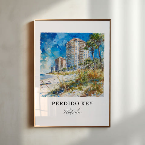 Perdido Key FL Wall Art, Perdido Key Print, Perdido Key Watercolor, Perdido Key Florida Gift, Travel Print, Travel Poster, Housewarming Gift