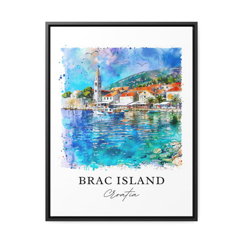 Brac Island Art, Brac Island Croatia Print, Bol Croatia Watercolor, Brac Island Bol Gift, Travel Print, Travel Poster, Housewarming Gift