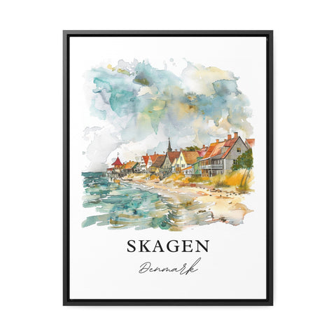 Skagen Denmark Art, Skagen Vendsyssel Print, Skagen Watercolor, Skagen Denmark Gift, Travel Print, Travel Poster, Housewarming Gift