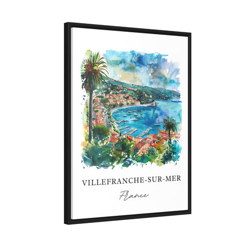 Villefranche-sur-Mer Art, French Rivieria Print, France Watercolor, Villefranche-sur-Mer Gift, Travel Print, South of France Travel Poster
