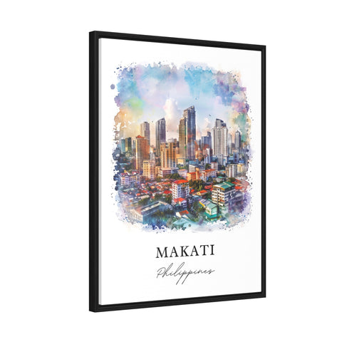 Makati Wall Art, Makati Philippines Print, Makati Watercolor, Makati Philippines Gift, Travel Print, Travel Poster, Housewarming Gift