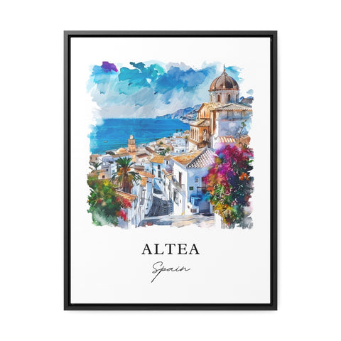 Altea Spain Wall Art, Altea Costa Blanca Print, Altea Valencian Watercolor, Altea Spain Gift, Travel Print, Travel Poster, Housewarming Gift