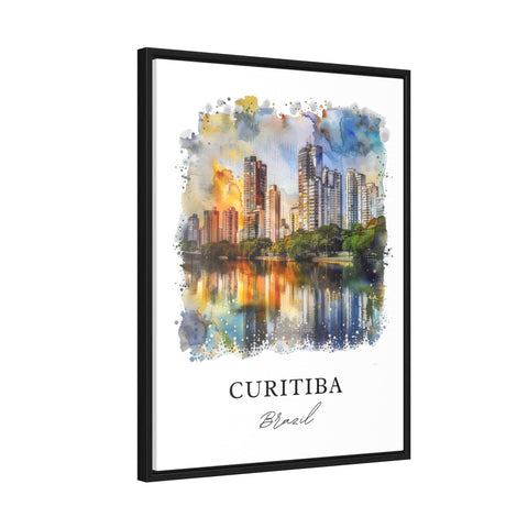 Curtibia Wall Art, Curtibia Print, Curtibia Watercolor, Curtibia Brazil Gift, Travel Print, Travel Poster, Housewarming Gift