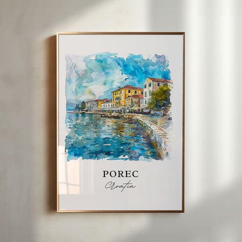 Porec Croatia Art, Porec Print, Porec Istria Watercolor, Porec Croatia Gift, Travel Print, Travel Poster, Housewarming Gift