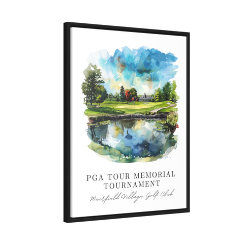 Memorial Tournament Art, PGA Tour Print, PGA Watercolor Art, Muirfield Village Golf Club Gift, Travel Print, Housewarming Gift, Golf Lover