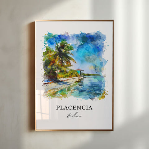 Placencia Wall Art, Placencia Belize Print, Placencia Watercolor, Placencia Belize Gift, Travel Print, Travel Poster, Housewarming Gift