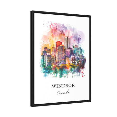 Windsor Ontario Wall Art, Windsor Print, Windsor Canada Watercolor, Windsor Canada Gift, Travel Print, Travel Poster, Housewarming Gift