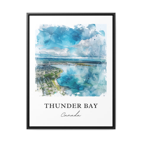 Thunder Bay Wall Art, Thunder Bay Print, Lake Superior Watercolor, Thunder Bay Ontario Gift, Travel Print, Travel Poster, Housewarming Gift