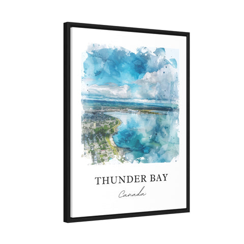 Thunder Bay Wall Art, Thunder Bay Print, Lake Superior Watercolor, Thunder Bay Ontario Gift, Travel Print, Travel Poster, Housewarming Gift