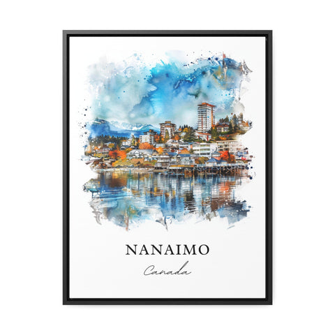 Nanaimo BC Art, Nanaimo Vancouver Print, Nanaimo Watercolor, Nanaimo BC Gift, Travel Print, Travel Poster, Housewarming Gift