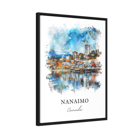 Nanaimo BC Art, Nanaimo Vancouver Print, Nanaimo Watercolor, Nanaimo BC Gift, Travel Print, Travel Poster, Housewarming Gift