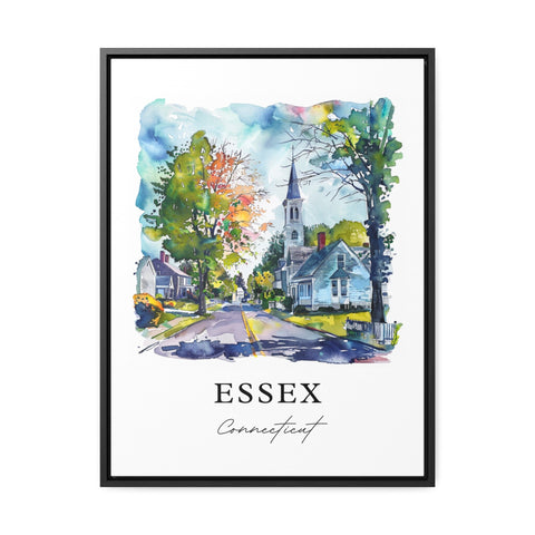 Essex CT Wall Art, Essex Connecticut Print, Centerbrook CT Watercolor, Ivorytown CT Gift, Travel Print, Travel Poster, Housewarming Gift