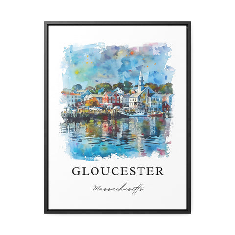 Gloucester Massachusetts Art, Cape Ann Print, Gloucester MA Watercolor, Gloucester Mass Gift, Travel Print, Travel Poster, Housewarming Gift