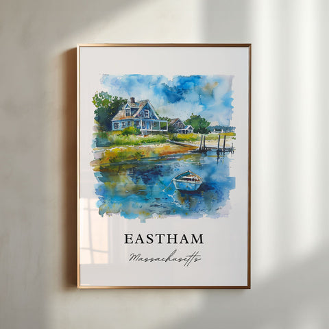 Eastham MA Wall Art, Barnstable MA Print, Eastham Watercolor, Cape Cod Mass. Gift, Travel Print, Travel Poster, Housewarming Gift