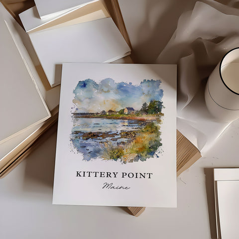 Kittery Point Maine Art, Kittery Point Print, Kittery Point Watercolor, Kittery Point ME Gift, Travel Print, Maine Housewarming Gift