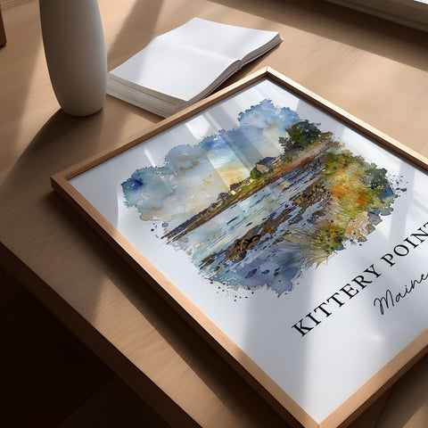 Kittery Point Maine Art, Kittery Point Print, Kittery Point Watercolor, Kittery Point ME Gift, Travel Print, Maine Housewarming Gift