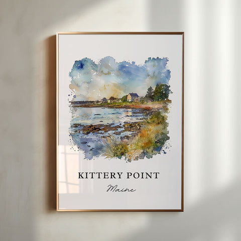 Kittery Point Maine Art, Kittery Point Print, Kittery Point Watercolor, Kittery Point ME Gift, Travel Print, Maine Housewarming Gift