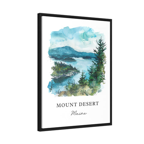 Mount Desert Maine Art, Mount Desert Print, Hancock County Watercolor, Mt Desert Maine Gift, Travel Print, Travel Poster, Housewarming Gift