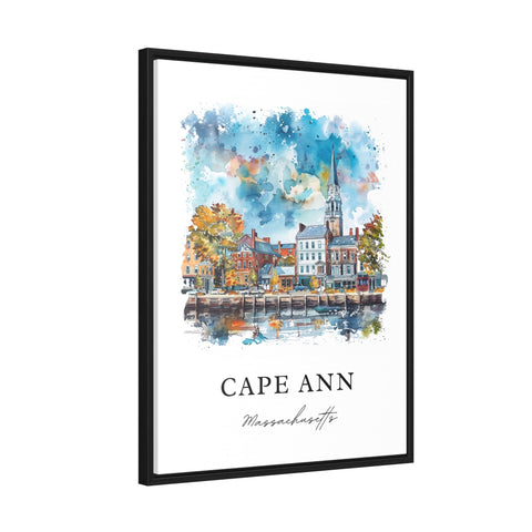 Cape Ann Wall Art, Cape Ann MA Print, Rockport Mass. Watercolor Art, Gloucester MA. Gift, Travel Print, Travel Poster, Housewarming Gift