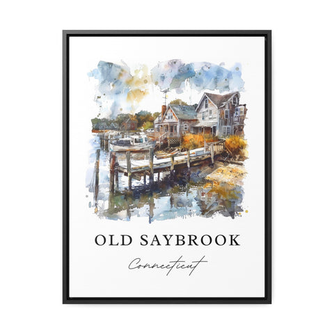 Old Saybrook CT Wall Art, Middlesex County Print, Old Saybrook Watercolor, Fenwick Gift, Travel Print, Travel Poster, Housewarming Gift