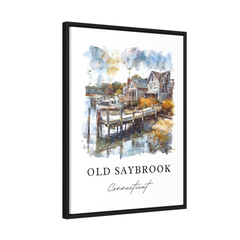 Old Saybrook CT Wall Art, Middlesex County Print, Old Saybrook Watercolor, Fenwick Gift, Travel Print, Travel Poster, Housewarming Gift