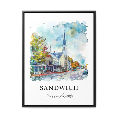 Sandwich MA Wall Art, Cape Cod Print, Barnstable County Art, Sandwich Massachusetts Gift, Travel Print, Travel Poster, Housewarming Gift