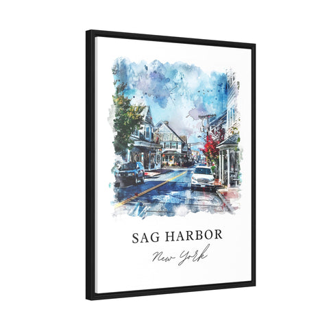 Sag Harbor Wall Art, Southampton Print, East Hampton Watercolor Art, Sag Harbor NY Gift, Travel Print, Travel Poster, Housewarming Gift