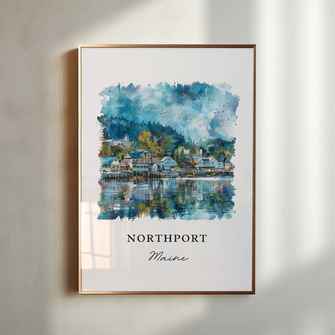 Northport Maine Wall Art, Waldo County ME Print, Northport Watercolor, Northport Gift, Travel Print, Travel Poster, Housewarming Gift