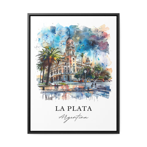 La Plata Argentina Art, La Plata Print, La Plata Watercolor, Buenos Aires Argentina Gift, Travel Print, Travel Poster, Housewarming Gift