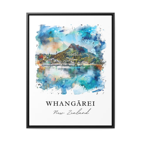Whangarei NZ Wall Art, Whangarei Print, Whangarei Watercolor, Whangarei New Zealand Gift, Travel Print, Travel Poster, Housewarming Gift