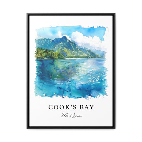 Cooks Bay Moorea Wall Art, Moorea Print, Moorea Watercolor, Moorea French Polynesia Gift, Travel Print, Travel Poster, Housewarming Gift