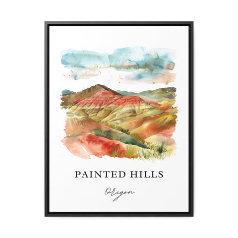 Painted Hills OR Wall Art, Painted Hills Print, Painted Hills Watercolor, Painted Hills Gift, Travel Print, Travel Poster, Housewarming Gift