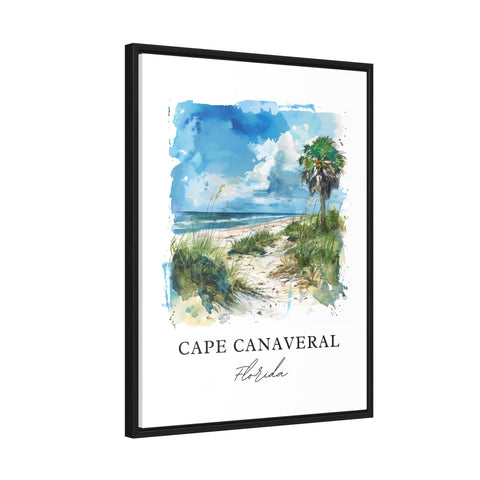 Cape Canaveral Wall Art, Cape Canaveral Print, Cape Canaveral Watercolor, Canaveral FL Gift, Travel Print, Travel Poster, Housewarming Gift