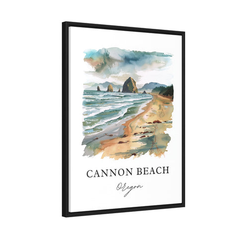 Cannon Beach Wall Art, Cannon Beach Print, Haystack Rock Watercolor, Cannon Beach OR Gift, Travel Print, Travel Poster, Housewarming Gift
