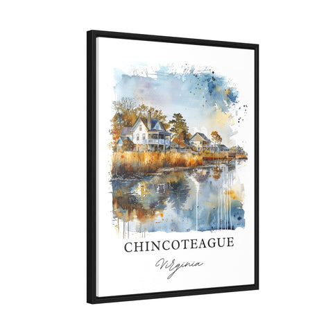 Chincoteague Virginia Art, Chincoteague Print, Assateague Watercolor, Chincoteague Island Gift, Travel Print, Travel Poster, Gift